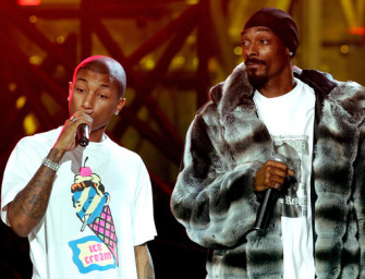 Snoop Dogg & Pharrell Premiere Peaches N Cream At Grammy Party (Video)